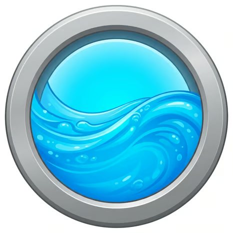 Cross-section of a clean pipe with clear flow